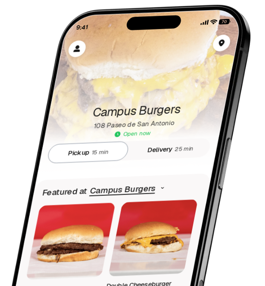 Campus Burgers app preview