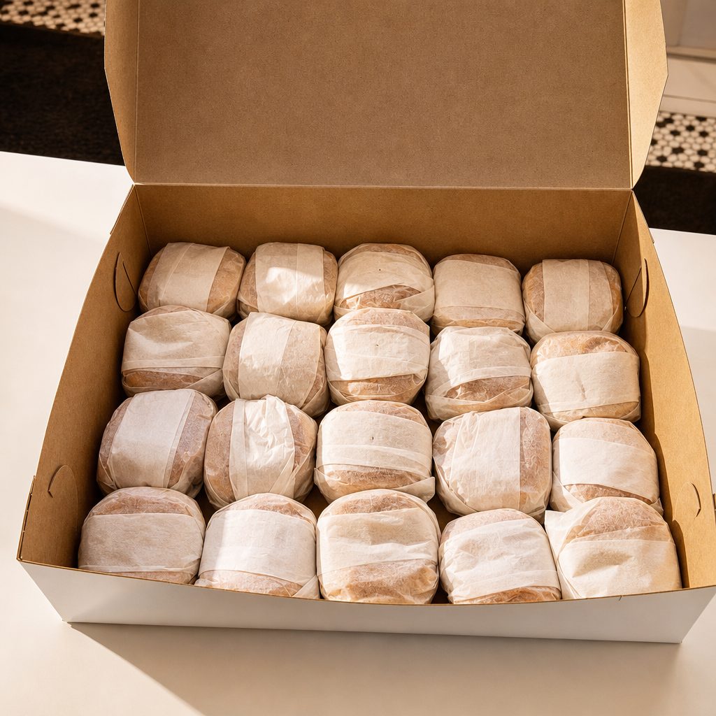 Party Pack Double Cheese Burgers (24 count).