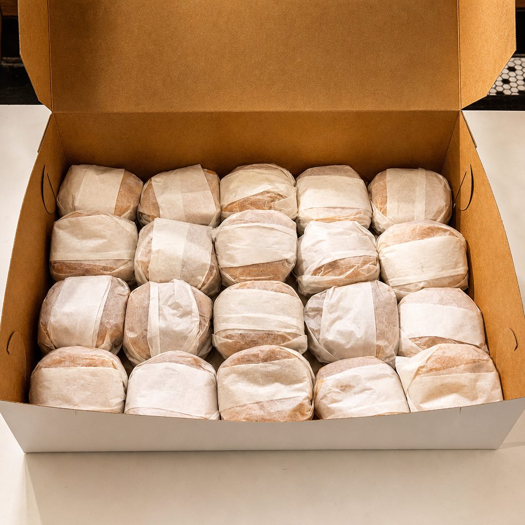 Party Pack Double Cheese Burgers (24 count).